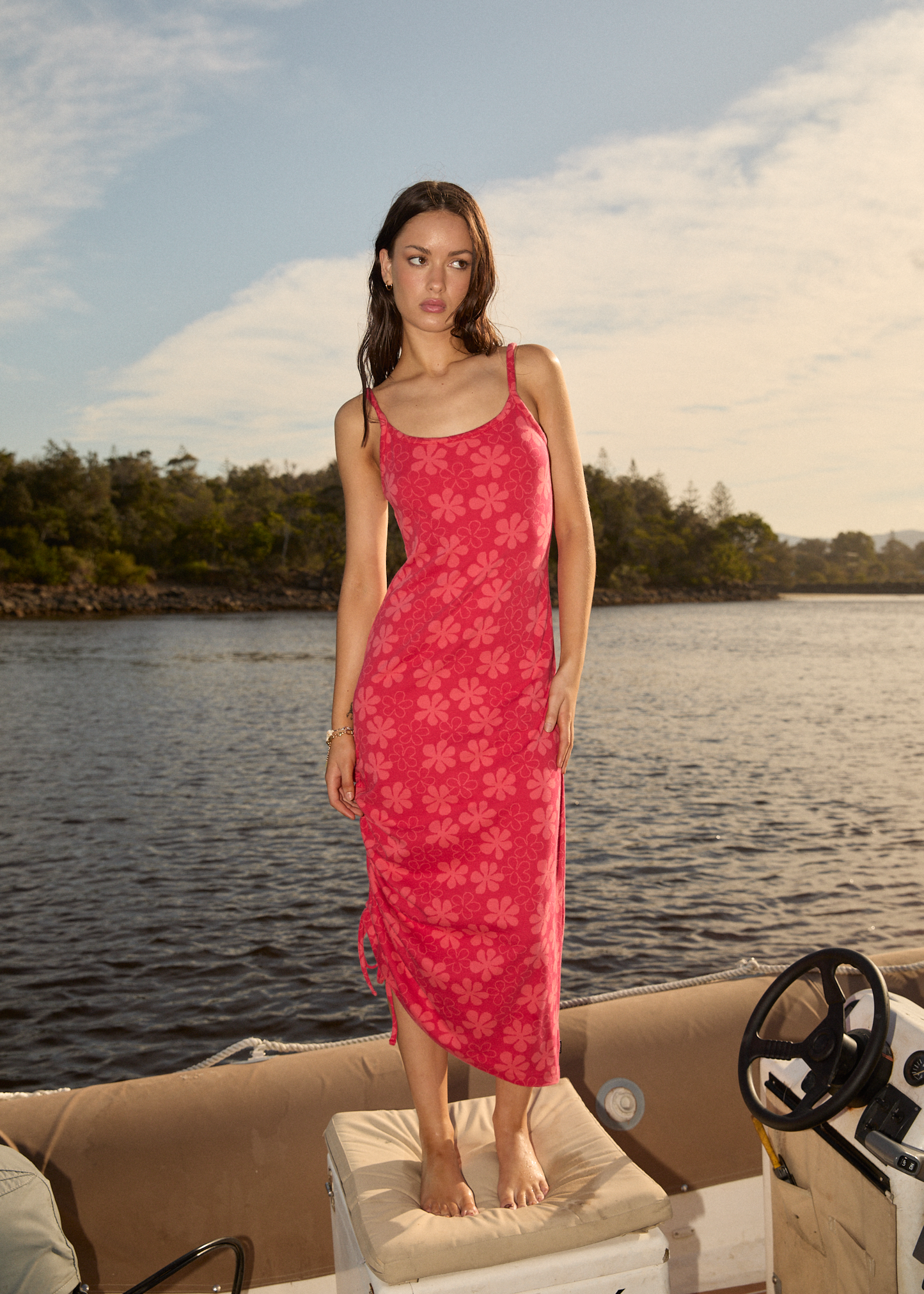 Affend Womens Valerie - Maxi Dress - Tomato