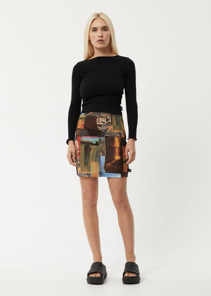 Affend Womens Boulevard - Sheer Mini Skirt - Multi