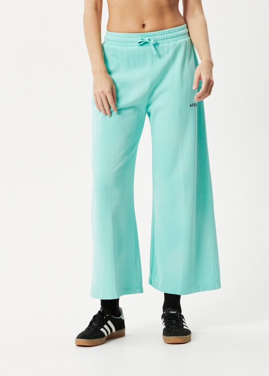 Affend Womens Boundless - Wide Leg Trackpants - Worn Jade