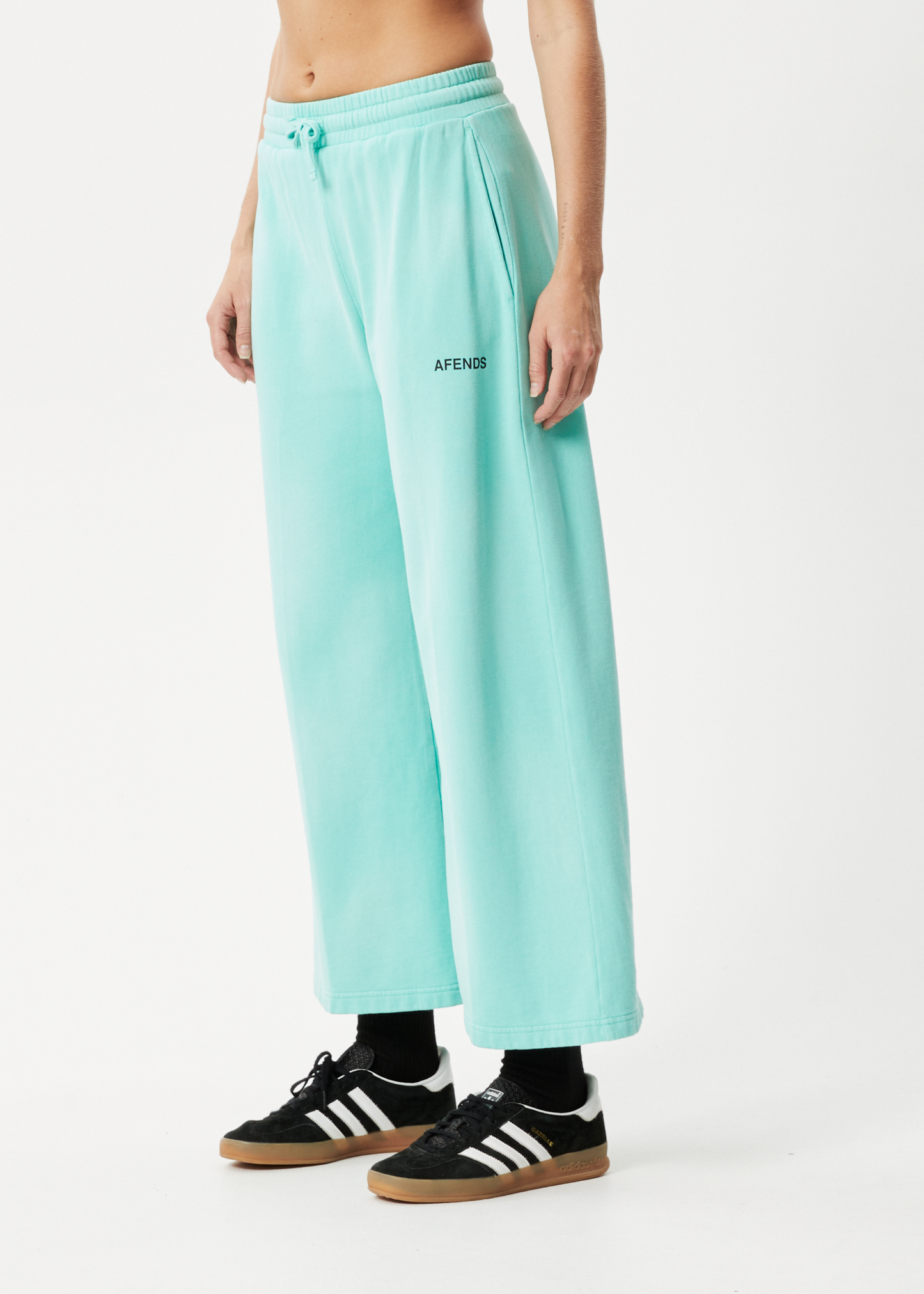 Affend Womens Boundless - Wide Leg Trackpants - Worn Jade