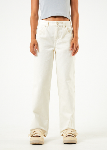 Affend Womens Bella - Denim Baggy Jean - Off White