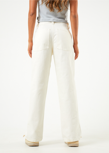 Affend Womens Bella - Denim Baggy Jean - Off White