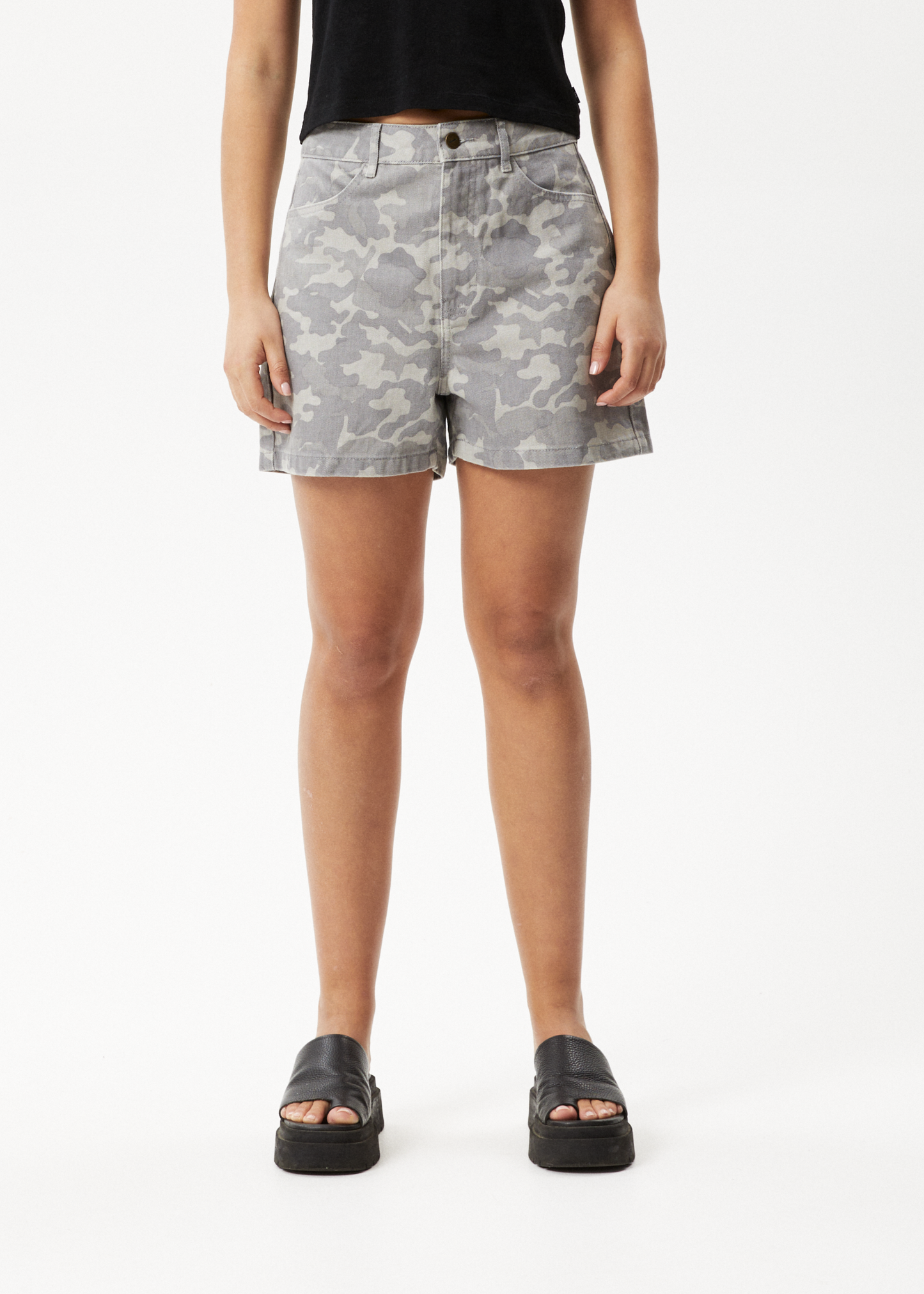 Affend Womens Cadet Seventy Threes - Organic Denim Short - Camo