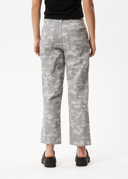 Affend Womens Cadet Shelby - Organic Denim Wide Leg Jean - Camo