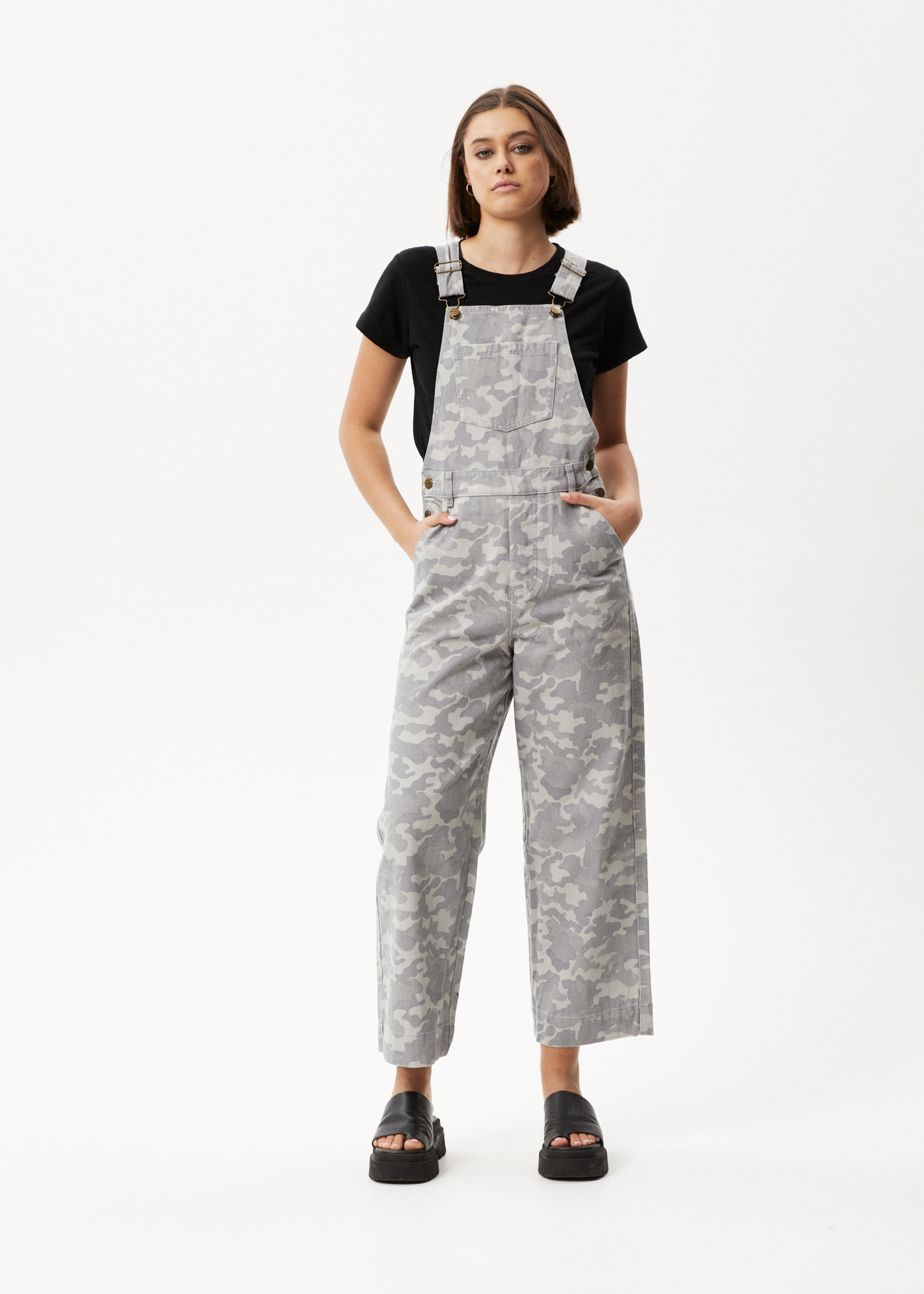 Affend Womens Cadet Lucie - Organic Denim Overalls - Camo