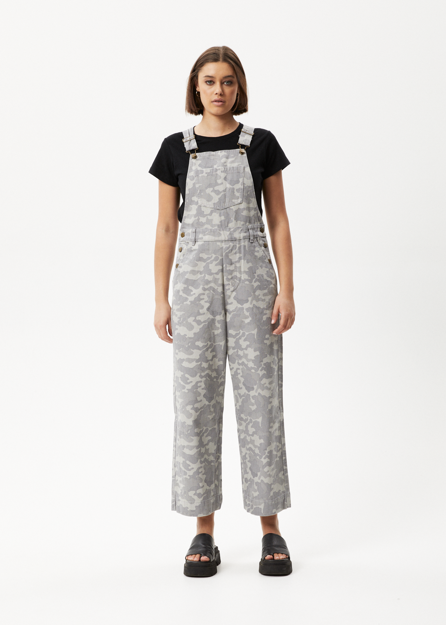 Affend Womens Cadet Lucie - Organic Denim Overalls - Camo