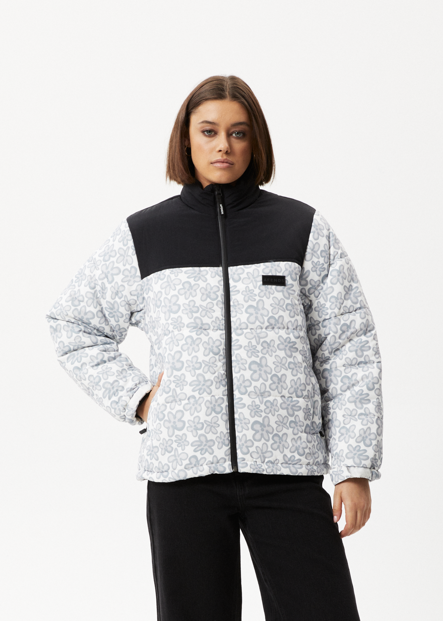 Affend Womens Ava - Puffer Jacket - Charcoal