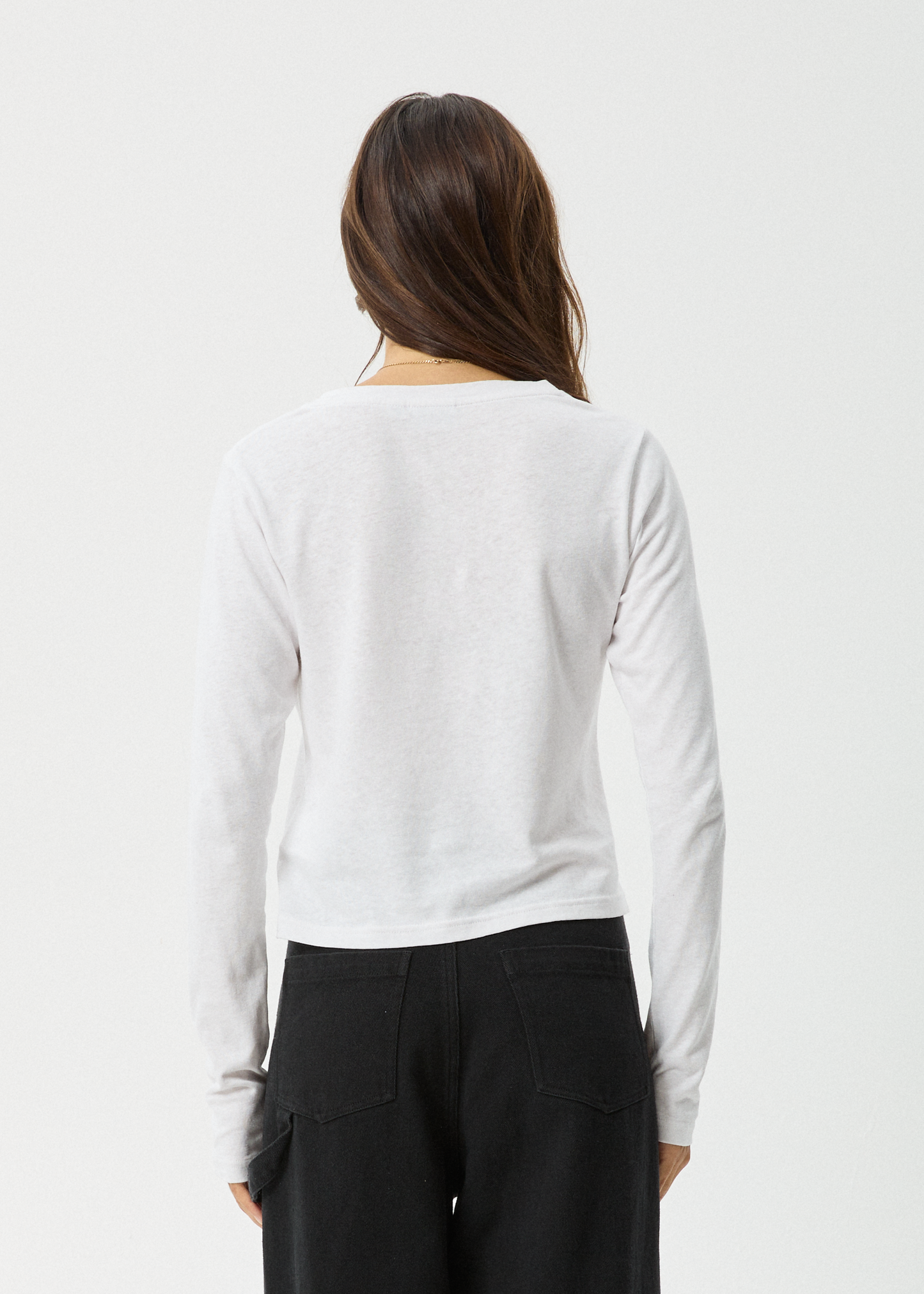 Affend Womens Elevate - Long Sleeve T-Shirt - White