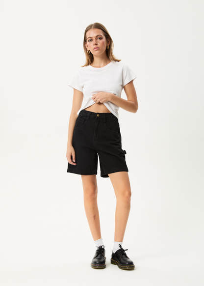 Affend Womens Emilie - Denim Workwear Short - Washed Black