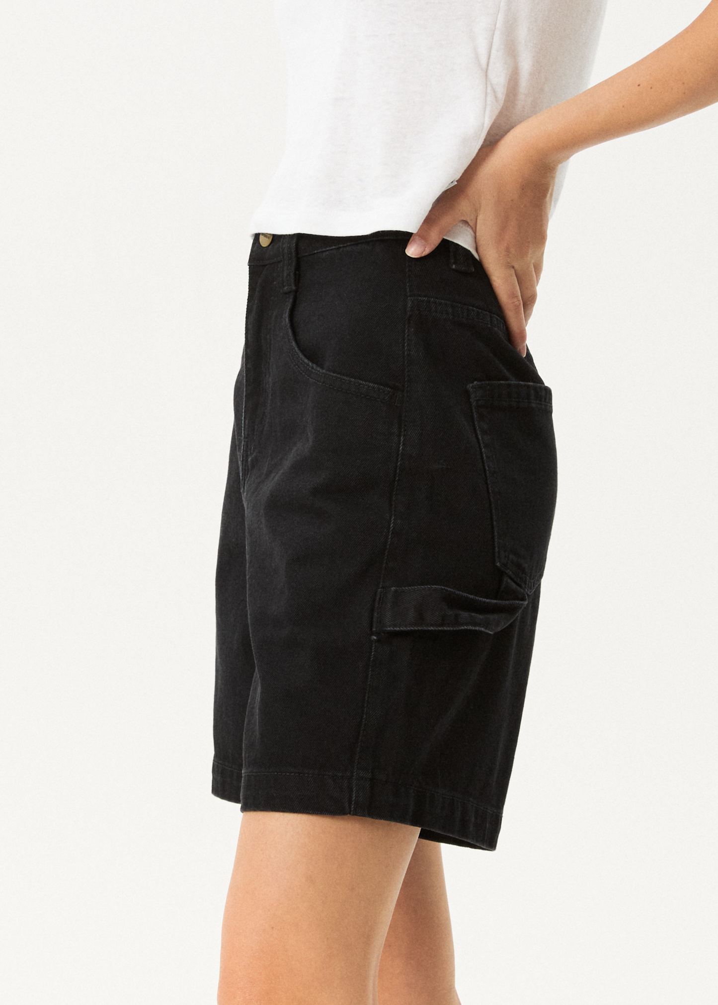 Affend Womens Emilie - Denim Workwear Short - Washed Black