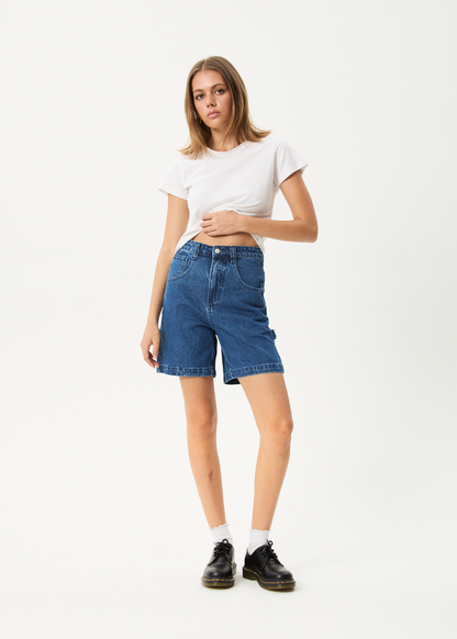 Affend Womens Emilie - Denim Workwear Short - Authentic Blue