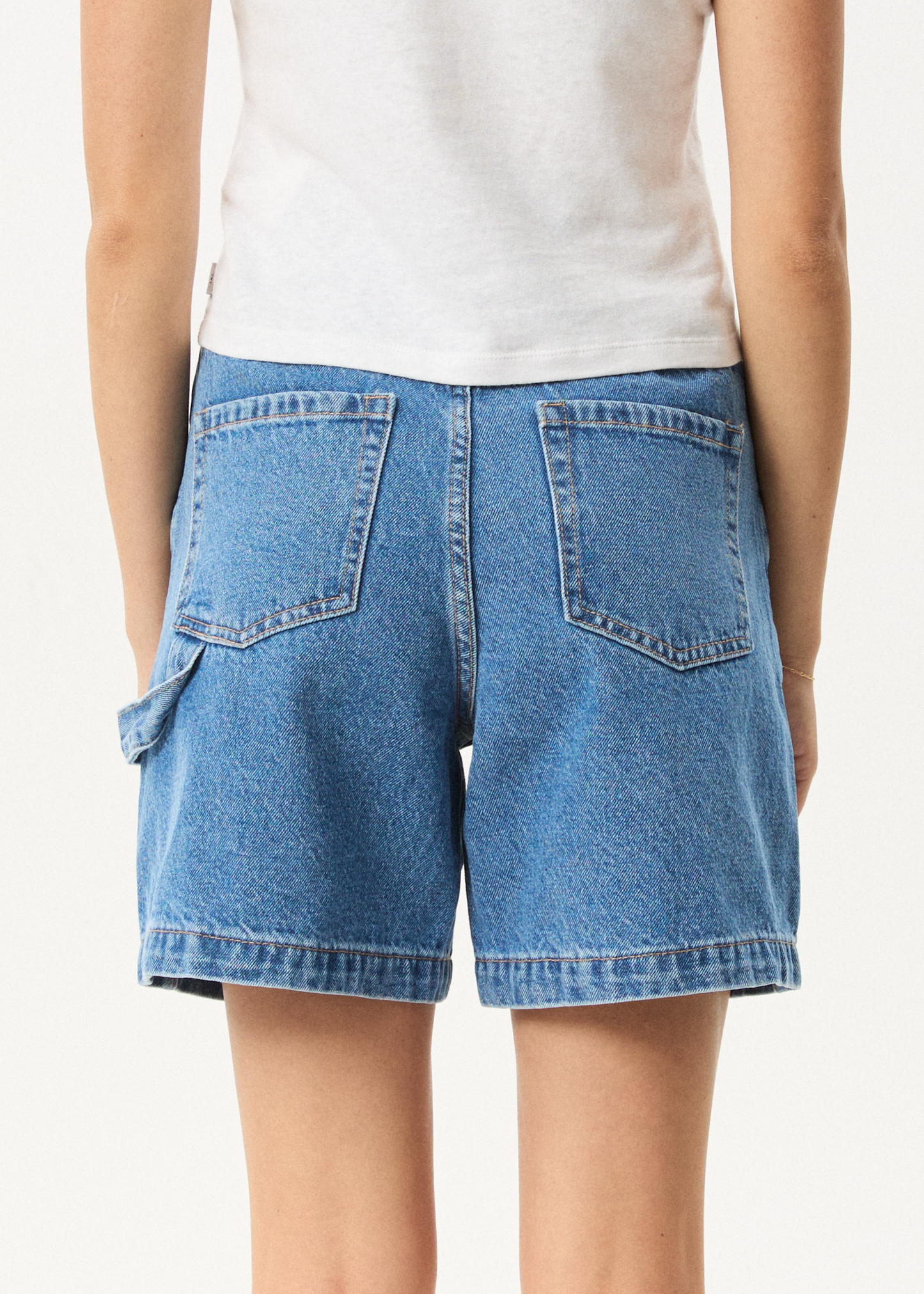 Affend Womens Emilie - Denim Workwear Short - Worn Blue