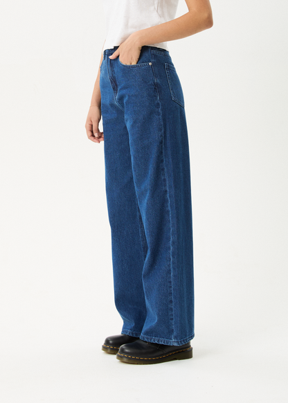 Affend Womens Bella - Denim Wide Leg Baggy Jean - Authentic Blue