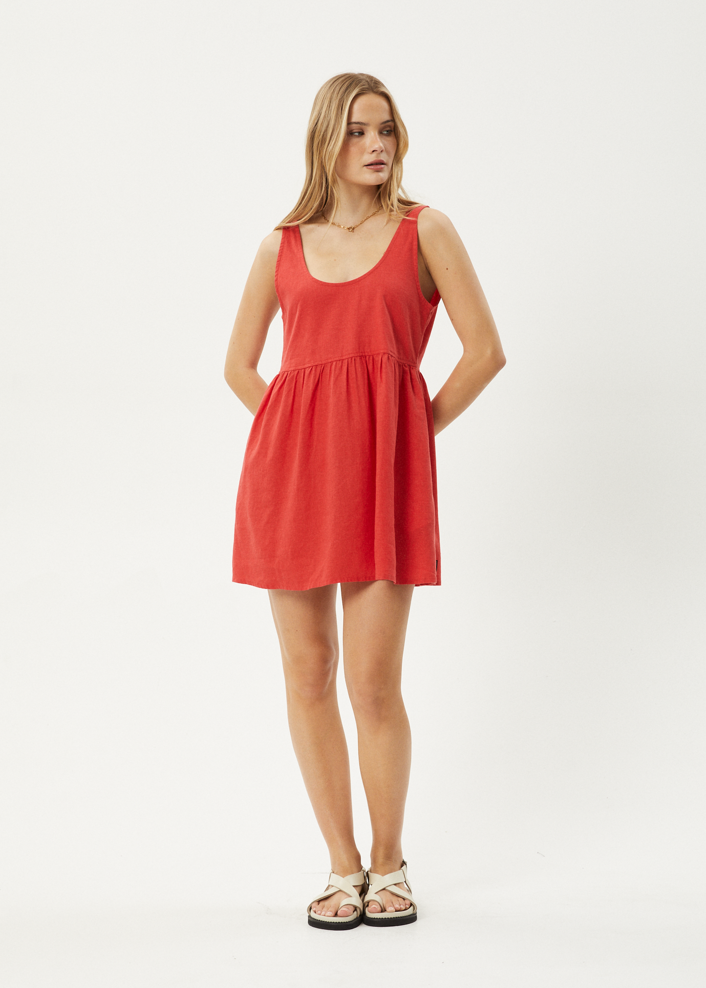 Affend Womens Jesse - Mini Dress - Tomato