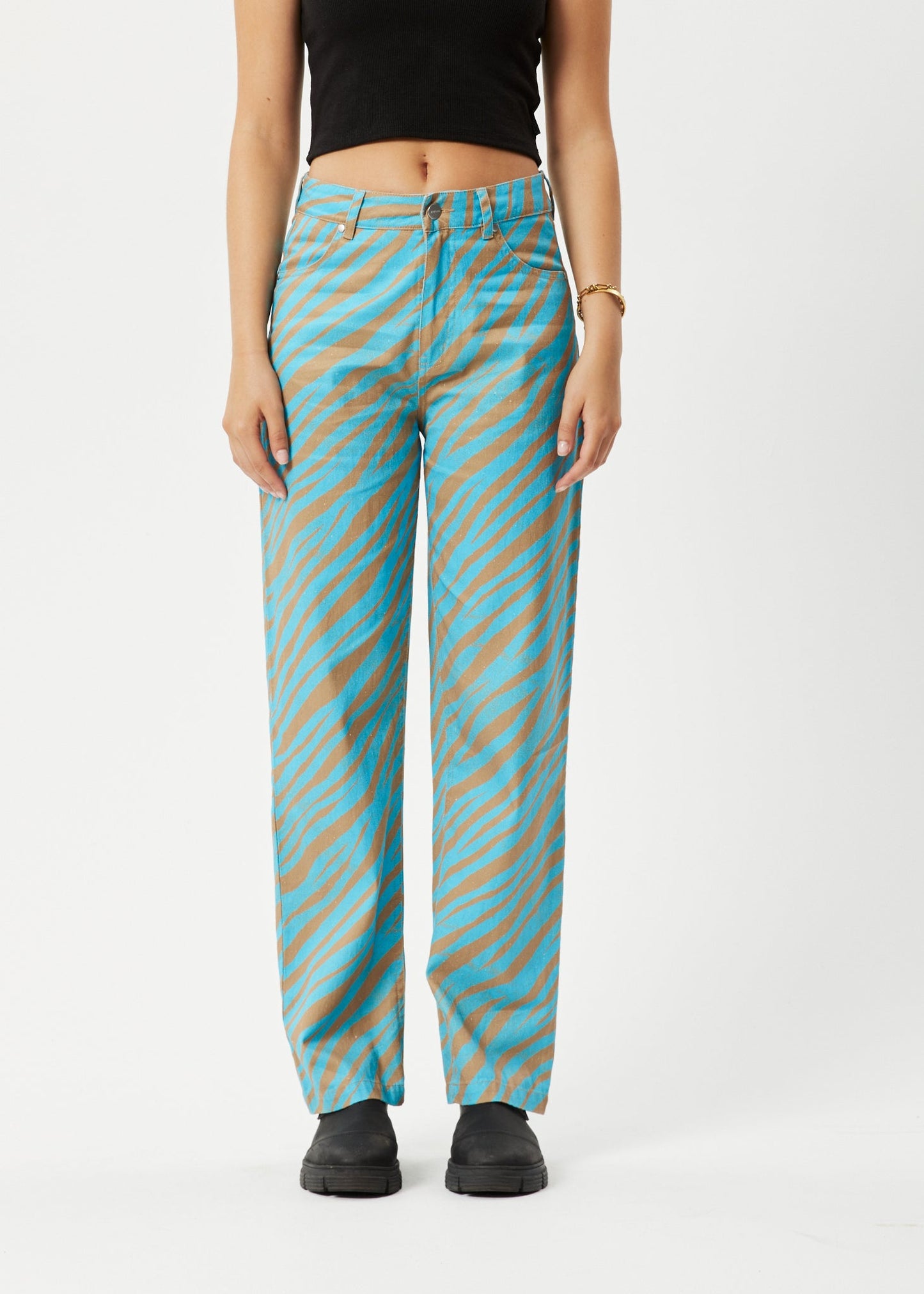 Affend Womens Adi Shelby - Wide Leg Pant - Blue Stripe