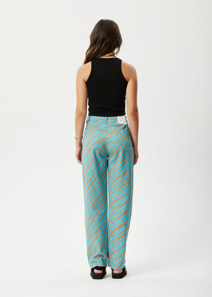 Affend Womens Adi Shelby - Wide Leg Pant - Blue Stripe