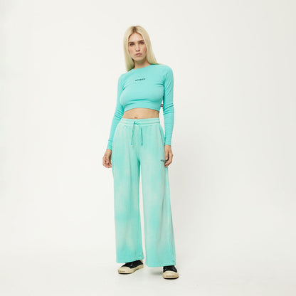 Affend Womens Boundless - Wide Leg Trackpants - Worn Jade