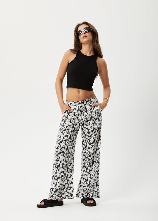 Affend Womens Benny Sienna - Wide Leg Pant - Black Daisy