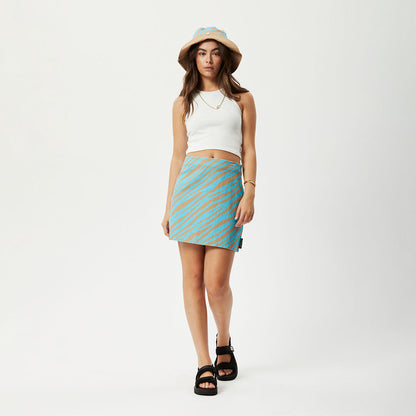 Affend Womens Adi - Mini Skirt - Blue Stripe