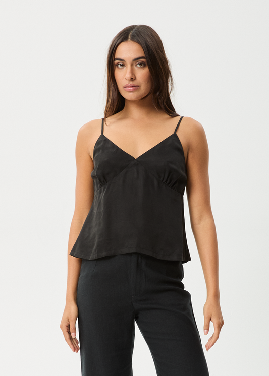 Affend Womens Gemma - Cupro Cami Top - Black