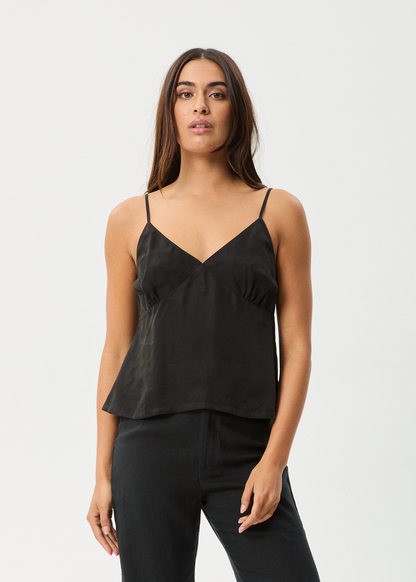 Affend Womens Gemma - Cupro Cami Top - Black