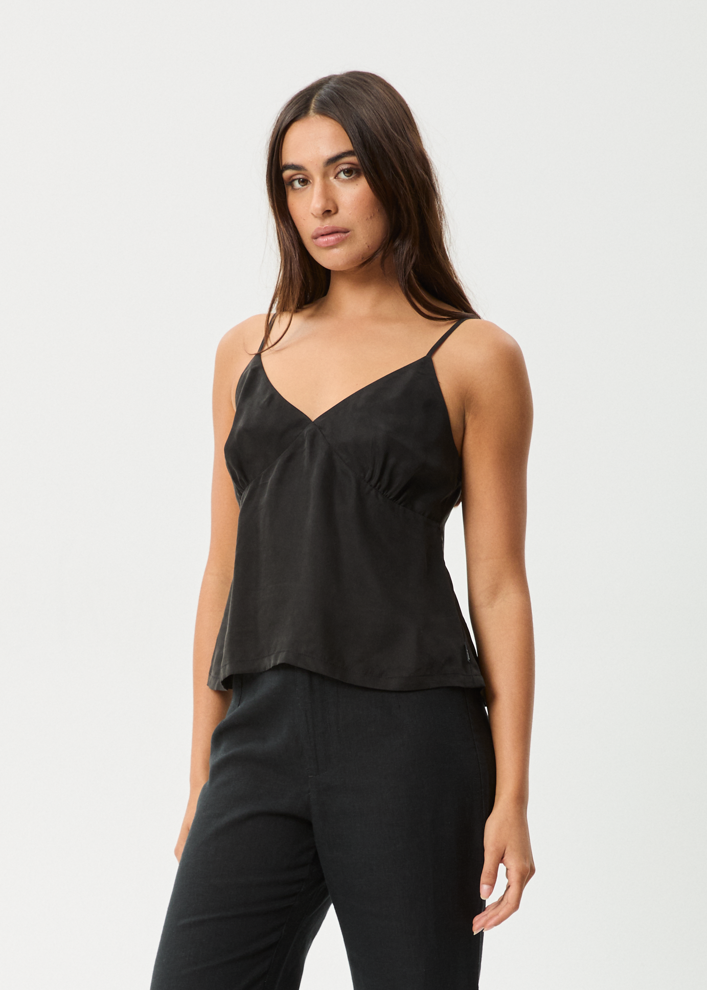 Affend Womens Gemma - Cupro Cami Top - Black