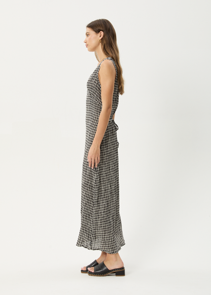 Affend Womens Asta - Seersucker Check Dress - Steel Check