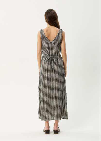 Affend Womens Asta - Seersucker Check Dress - Steel Check