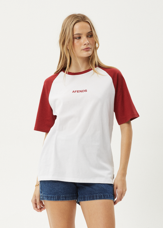 Affend Womens Ryan - Oversized Raglan T-Shirt - Ketchup