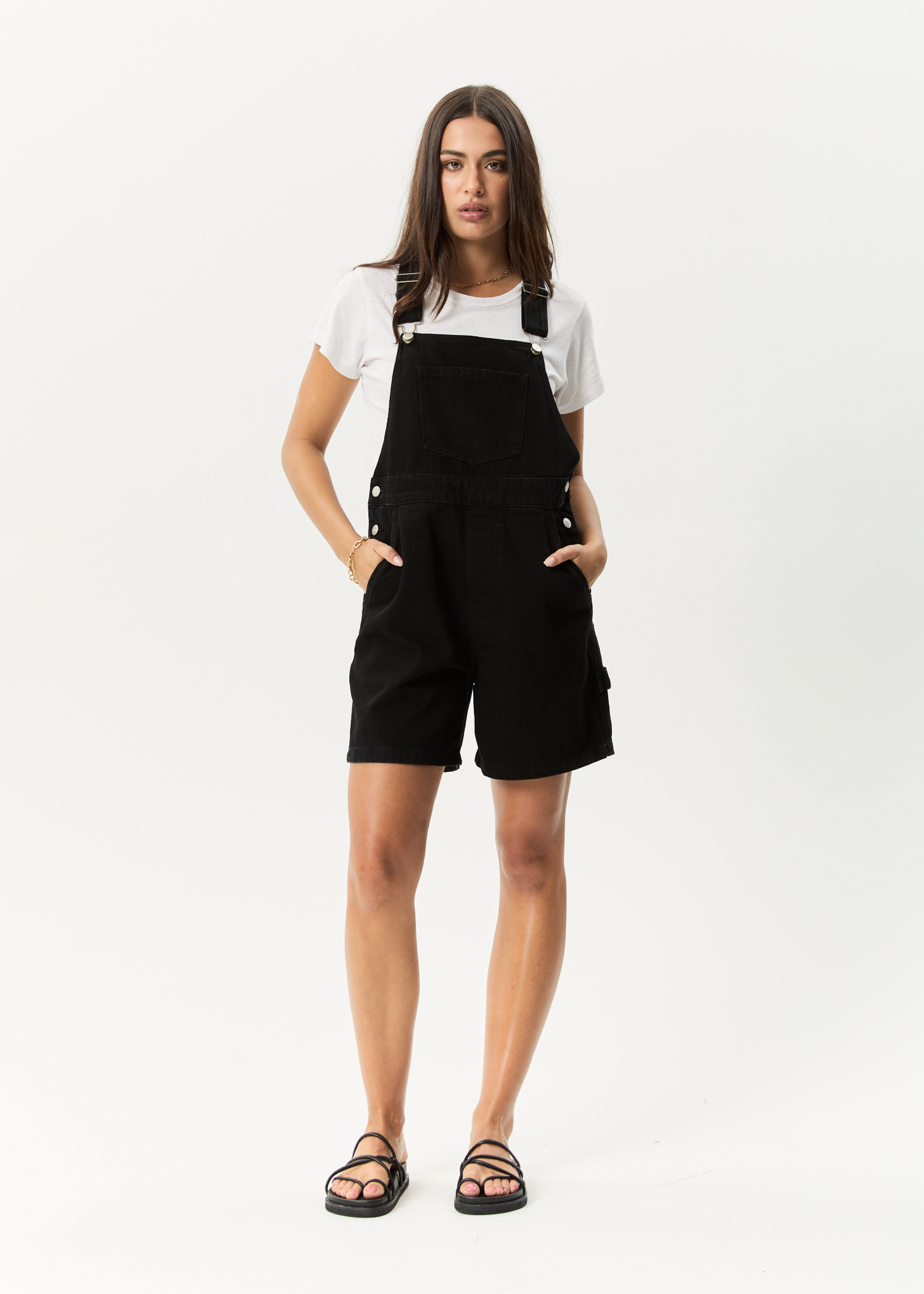 Affend Womens Lil Louis - Denim Overalls - Washed Black