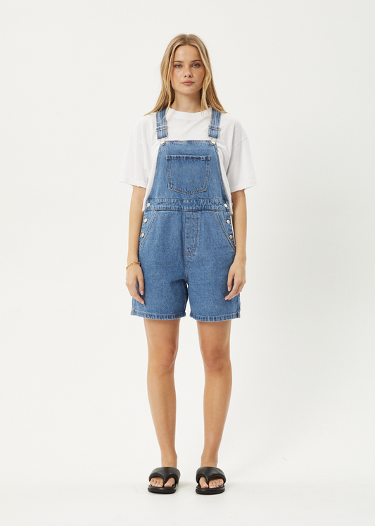 Affend Womens Lil Louis - Denim Overalls - Worn Blue