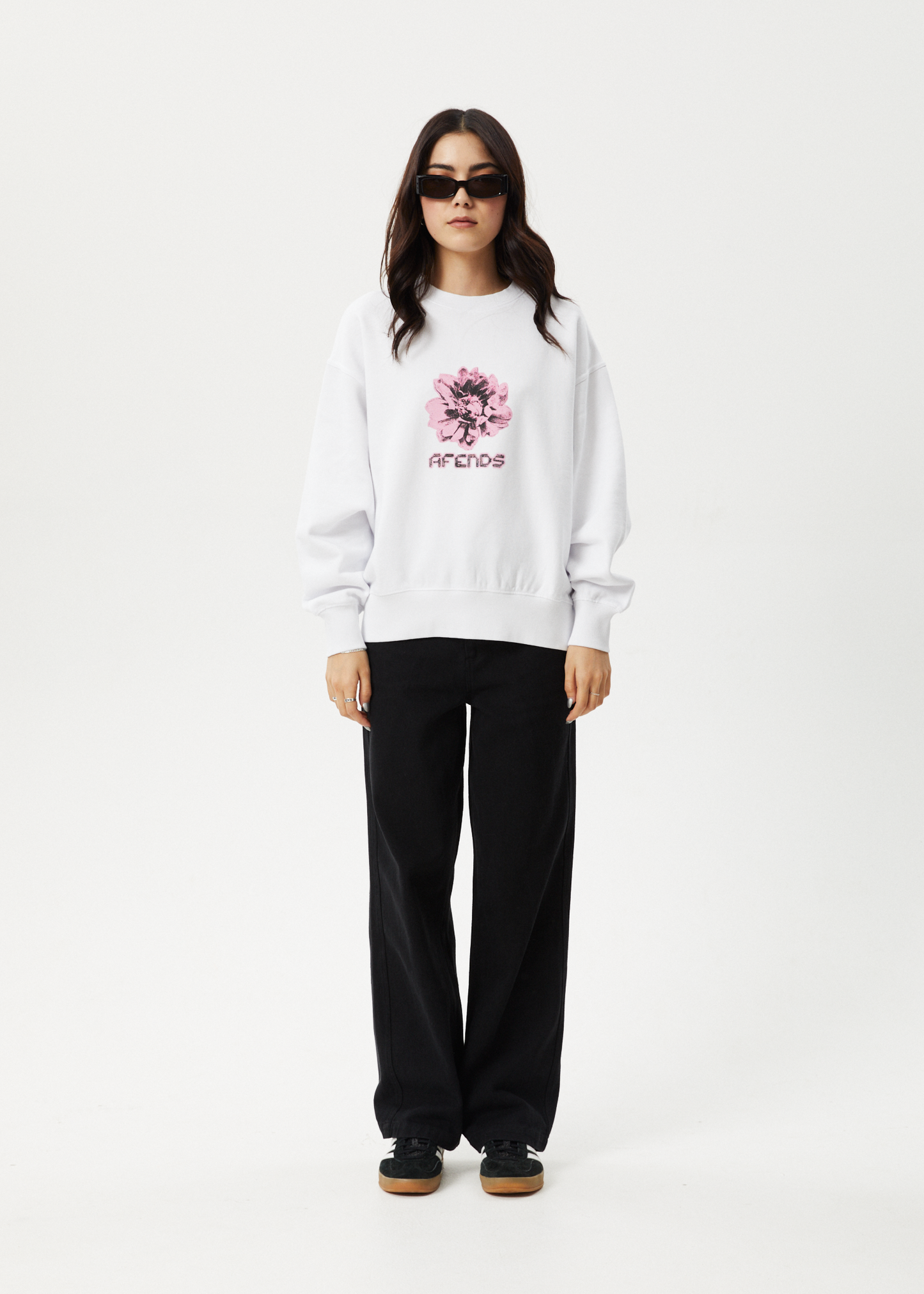 Affend Womens Bloom - Crew Neck - White