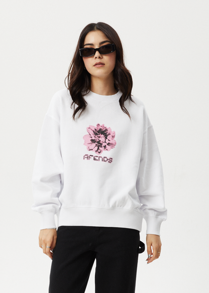 Affend Womens Bloom - Crew Neck - White