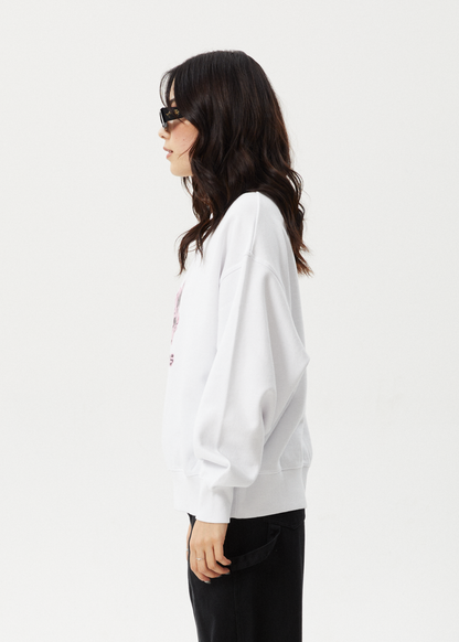 Affend Womens Bloom - Crew Neck - White