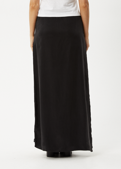 Affend Womens Grace - Cupro Maxi Skirt - Black