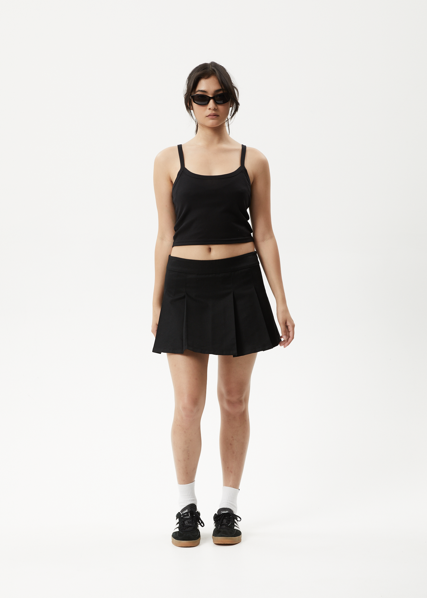 Affend Womens Carly - Pleat Mini Skirt - Black