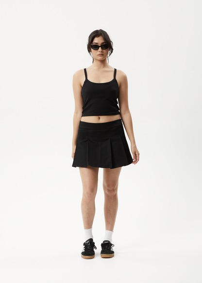 Affend Womens Carly - Pleat Mini Skirt - Black