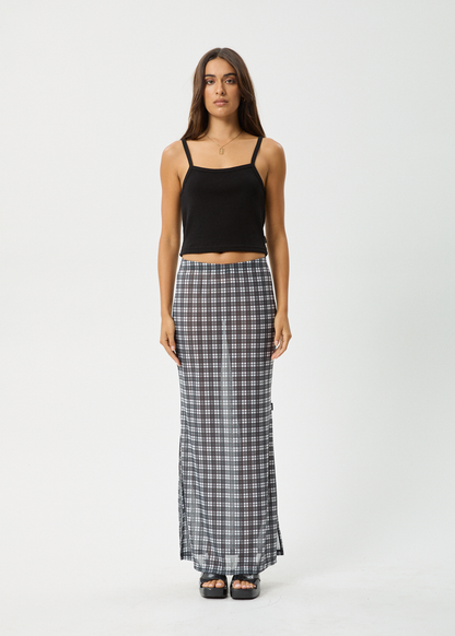 Affend Womens Asher - Sheer Maxi Skirt - Black