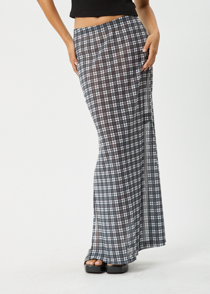 Affend Womens Asher - Sheer Maxi Skirt - Black