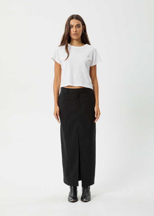 Affend Womens Business - Split Maxi Skirt - Black