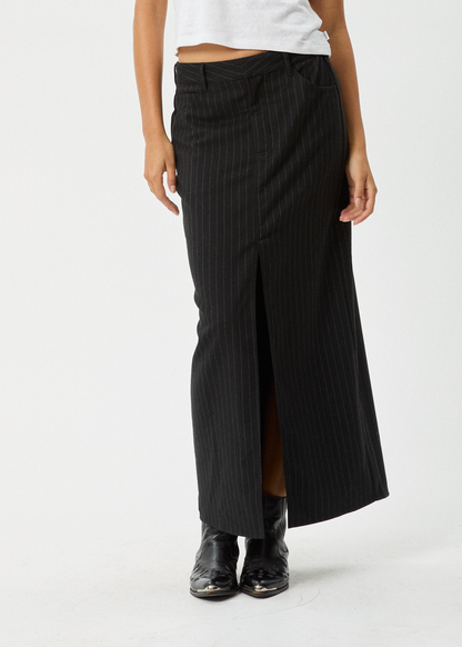 Affend Womens Business - Split Maxi Skirt - Black