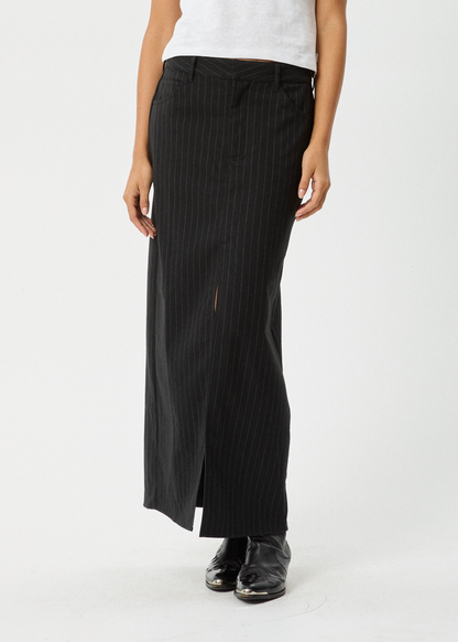 Affend Womens Business - Split Maxi Skirt - Black