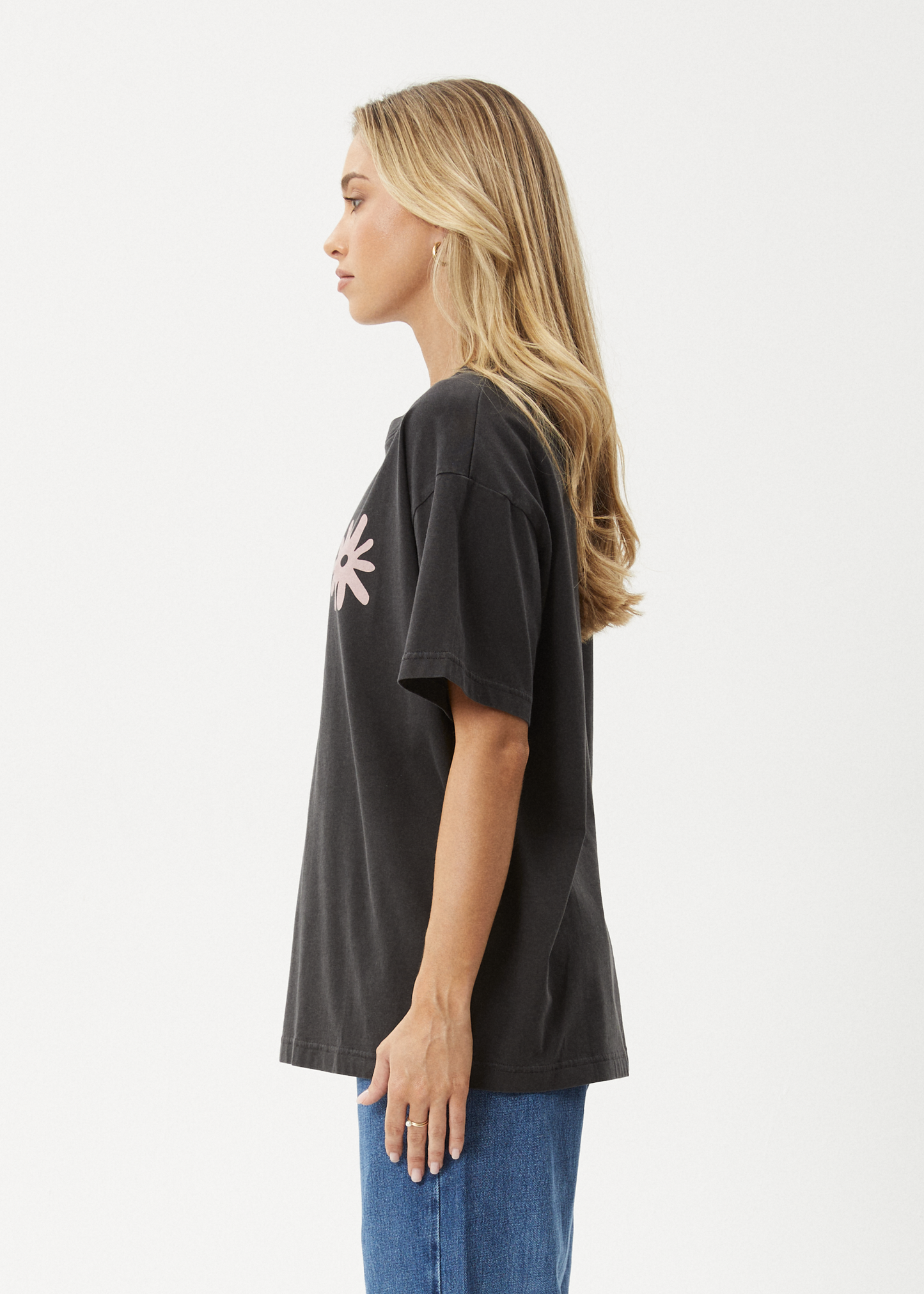 Affend Womens Adi - Oversized T-Shirt - Stone Black