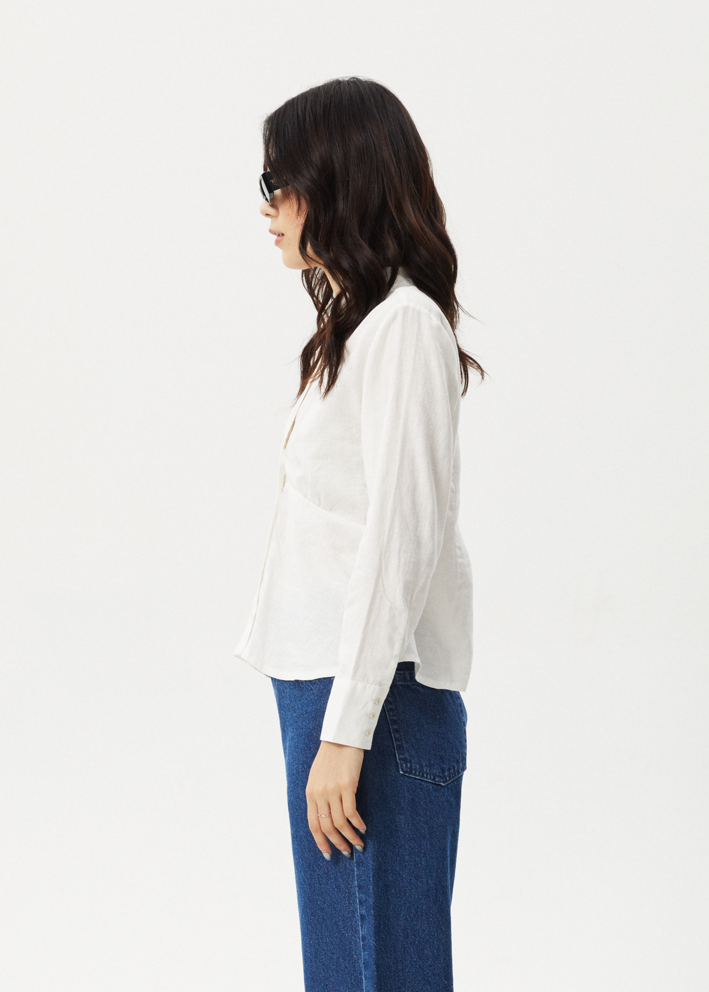 Affend Womens Archive - Long Sleeve Shirt - White