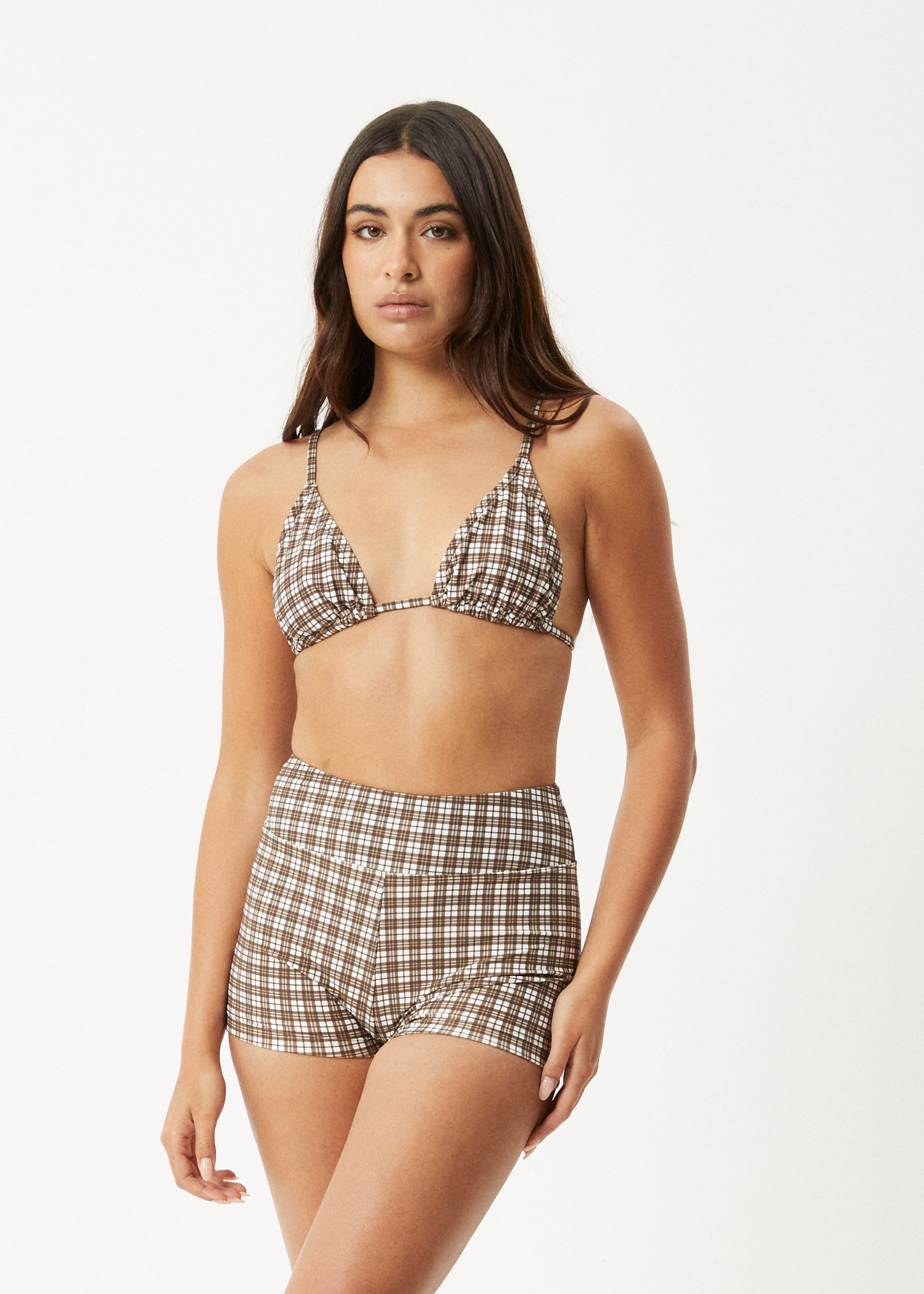 Affend Womens Base - Swim Short - Coffee Check