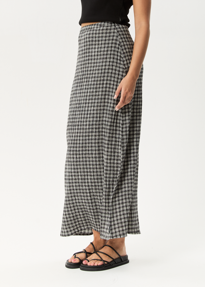 Affend Womens Asta Base - Seersucker Check Skirt - Steel Check