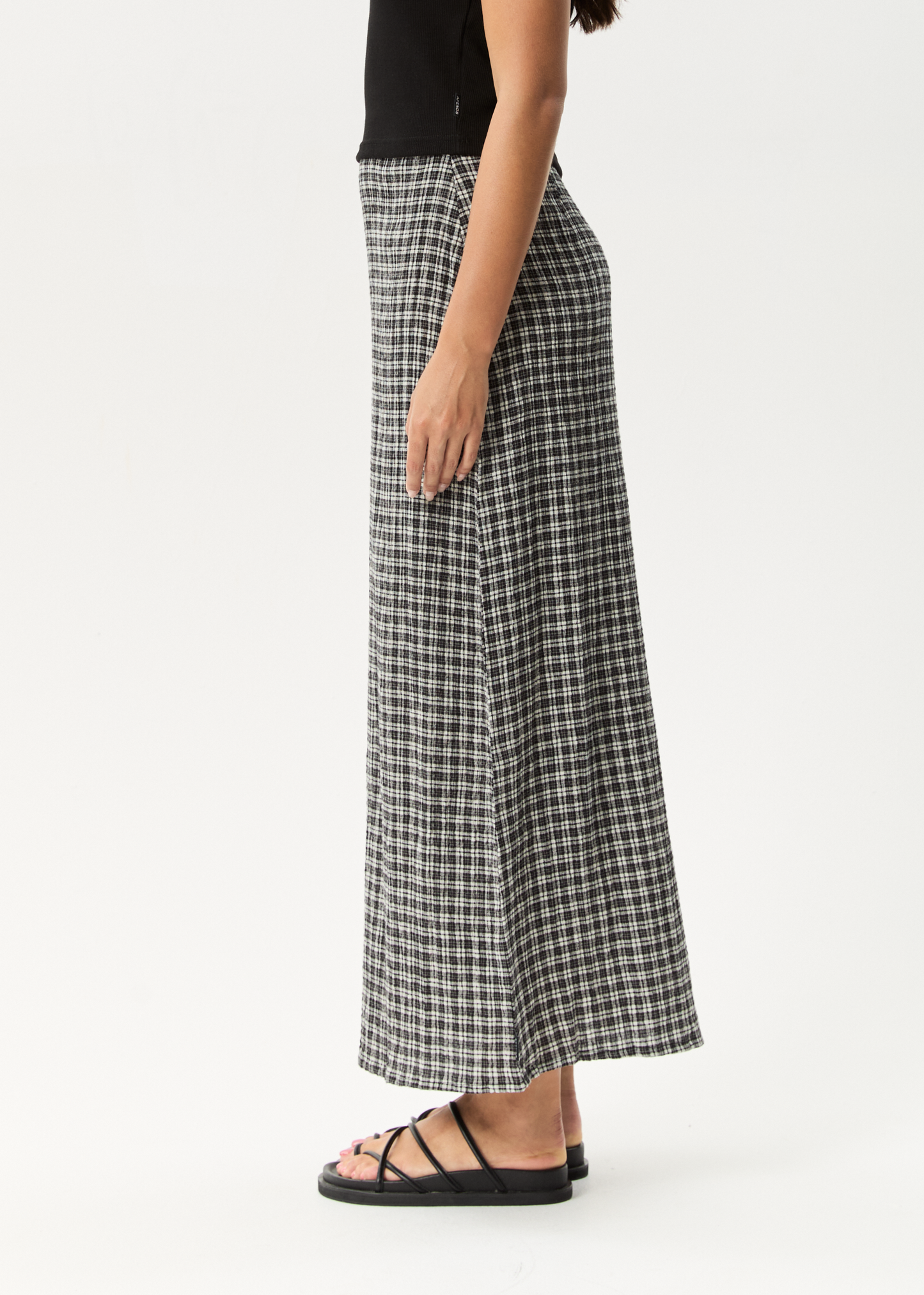 Affend Womens Asta Base - Seersucker Check Skirt - Steel Check