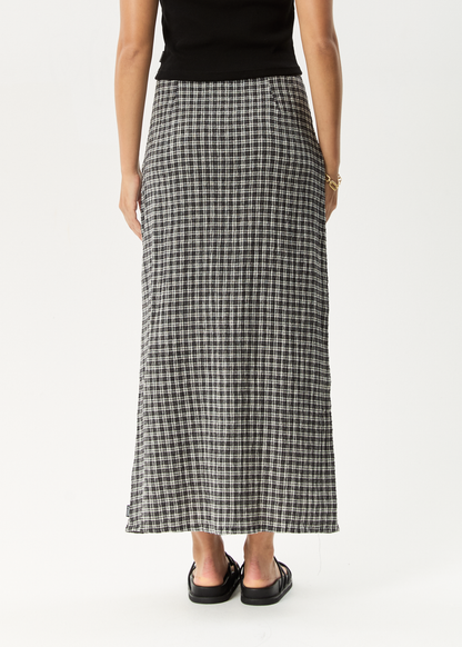 Affend Womens Asta Base - Seersucker Check Skirt - Steel Check