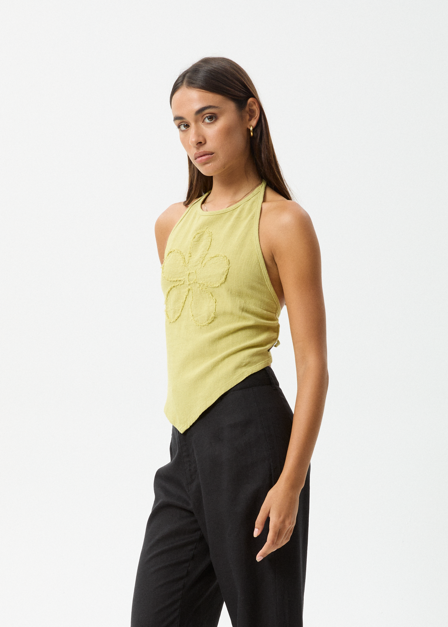 Affend Womens Amaya - Halter Top - Lemongrass