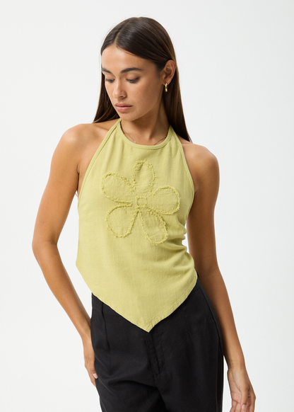 Affend Womens Amaya - Halter Top - Lemongrass